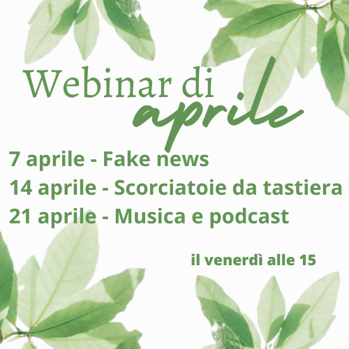 Webinar di aprile